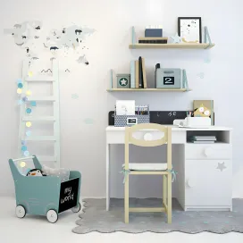 Writing table decor for a nursery